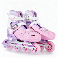 Patins à roulettes haut de gamme en gros pour enfants et adultes, roulements ABEC 7, taille réglable avec roues lumineuses en PU
