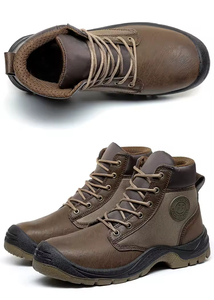 Zapatos Casuales de Senderismo Transpirables, Duraderos, Antideslizantes y Ligeros de Talla Grande 2025, Botas de Trabajo de Cuero Nuevas Unisex de Caña Alta - Product Image 4