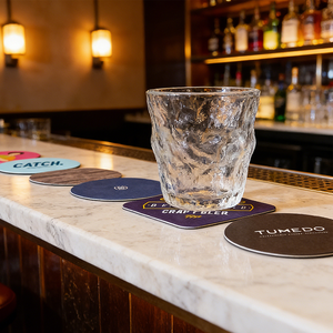 Custom Logo Bar Beer Paper Coaster Mat Coffee Drink Round Square Disposable Absorbent Paper Coaster for Restaurant