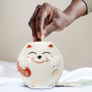 Personnalisé animal <span class=keywords><strong>chat</strong></span> <span class=keywords><strong>tirelire</strong></span> en céramique <span class=keywords><strong>chat</strong></span> pot d'argent Style <span class=keywords><strong>japonais</strong></span> <span class=keywords><strong>tirelire</strong></span> pour enfants épargne pot cadeau décor à la maison - Product Image 5