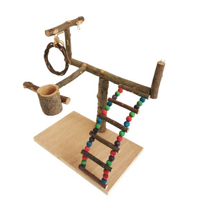 El Último Juguete de Madera Natural Hecho a Mano para Loros, Soporte para Loros de Escritorio - Product Image 2