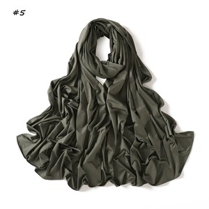 High Stretch Liquid <b>Jersey</b> <b>Hijab</b> Breathable Silky Solid Color Liquid <b>Jersey</b> Long Scarf Soft Women <b>Jersey</b> Liquide <b>Hijab</b> - Product Image 5