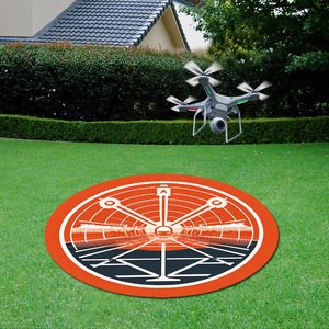 Drone Landing Pad Crystal Velvet <b>Round</b> Non Slip Mat For Outdoor Use - Product Image 3