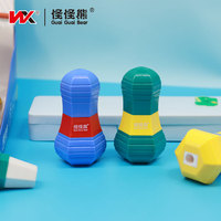 "2024 NOUVELLE Nouveauté Unique Hexagonal Pagode-Forme Gomme Taille-Crayon Personnalisé Étudiant Fournitures Usine En Gros Promotion