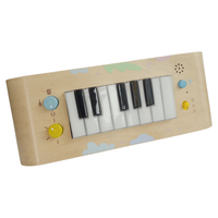 Jouet clavier en bois avec plusieurs chansons intégrées, effets lumineux et sonores, jouet éducatif musical Montessori, norme européenne