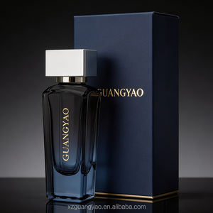 Flacon de parfum de qualité fiable 50 ml, flacon de parfum en verre noir personnalisé avec logo doré et boîte d'emballage de luxe - Product Image 2