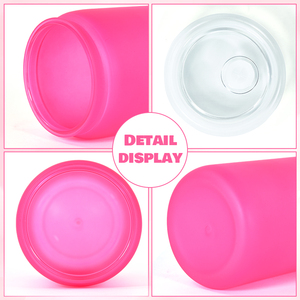 16oz Acrylic <strong>Plastic</strong> Cups With Clear Lids Minimalist Design <strong>Mason</strong> <strong>Jar</strong> Beer Can Mugs In Four Colors Customizing Logo Back School - Product Image 4