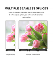Écran LED portable pliable pour intérieur avec roues, raccordement sans soudure, options de pas de pixel multiples, affichage publicitaire dynamique P1.25 4K