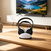 Casque TV sans fil 2,4 GHz, circum-auriculaire, avec bandeau, Hi-Fi, rechargeable