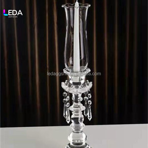 LEDA <b>Crystal</b> Candlestick Holder Tapered Shape Home Decoration Durable High Quality - Product Image 2