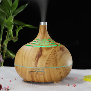 Cross Border Creative Wood Grain Aroma Diffuser Humidifier 0.5L Bluetooth Led Light 2-8H <b>Timer</b> <b>Plug</b> In Home Use - Product Image 3
