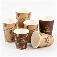 Gobelets en papier à paroi simple personnalisables, jetables, écologiques, imperméables, pour boissons