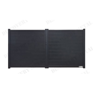 Portail double moderne en aluminium à lattes horizontales, coupe-vent, pour <span class=keywords><strong>allée</strong></span> extérieure - Product Image 4
