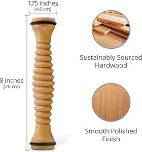 Лидер продаж, 2024 ручной деревянный массажный ролик для ног, деревянный роликовый массажер для ног, товары для расслабления - Product Image 3