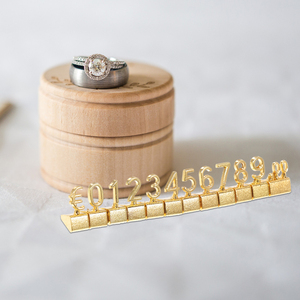 Moderne vergulde metalen prijskaartjeshouder voor aanrecht, duurzame schappen voor sieraden en cosmetica, stapelbaar - Product Image 6