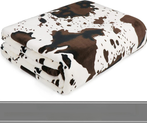 Couverture en flanelle à imprimé <span class=keywords><strong>vache</strong></span> moderne et luxueuse, ultra confortable 300GSM, douce et chaude pour canapé, lit, toutes saisons, 50x60 pouces - Product Image 4