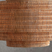 Luminaire suspendu en rotin naturel industriel, abat-jour tissé à la main, éclairage en bambou, lustre