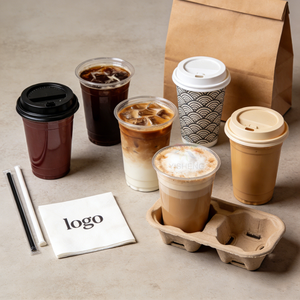 Gobelet en plastique PET transparent jetable pour café, latte, thé à bulles, avec couvercle, logo personnalisé, 12 oz, 14 oz, 16 oz, pour emporter - Product Image 4