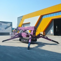 Guindaste Aranha Compacto Móvel de Esteira de Borracha RST L-404 com Braço Telescópico Hidráulico de 5, 8, 10 e 12 Toneladas