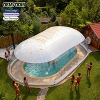 Dôme de piscine gonflable pour usage domestique, taille et forme personnalisées, blanc froid, pour usage en cour, qualité commerciale