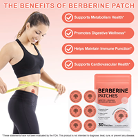 Acentiallabs Patchs Transdermiques de Berbérine pour le Bien-être, Soutien Immunitaire et Métabolique, Favorise la Digestion, Extrait Végétal