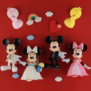 Resin Fridge Magnets Cartoon Mickey Minnie Magnets Souvenir Fridge Magnets