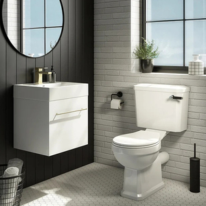 Armoire de salle de bain moderne beige arredo bagno en bois de 24 pouces avec lavabo et lavabo pour petite salle de bain - Product Image 3