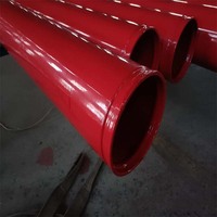 Vente chaude API 5L tuyau en acier peint en rouge avec revêtement en poudre époxy