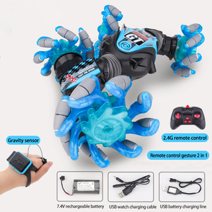 Nouvelle Voiture RC 4x4 Télécommandée pour Cascades, Voiture RC à Drift 360°, <span class=keywords><strong>Jouet</strong></span> RC Double Face pour Escalade Tout-Terrain, Voiture RC à Double Télécommande par Geste - Product Image 2