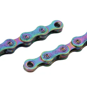 Sistema di indice di velocità 27 1/2 catena per bicicletta colorata a catena di tipo sottile arcobaleno "x11/128"