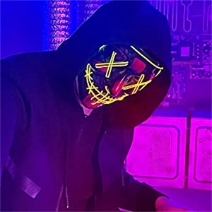 Máscaras <span class=keywords><strong>de</strong></span> <span class=keywords><strong>fiesta</strong></span> cara adulto LED máscara brillante accesorios <span class=keywords><strong>de</strong></span> terror decoración del hogar 2025 Festa <span class=keywords><strong>Fiesta</strong></span> Fete decoración vacaciones Cosplay máscara <span class=keywords><strong>de</strong></span> <span class=keywords><strong>Halloween</strong></span> - Product Image 3