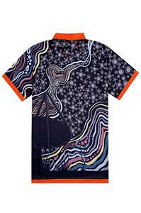 Venta al por mayor personalizada camisa de golf de los hombres de la sublimación de los hombres de manga corta Polos Logo aborigen - Product Image 2