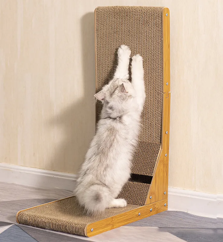 L Forma Cat Scratcher Board Destacável Cat Raspador Arranhando Post para Gatos Moagem Garra Escalada Toy Pet Furniture Supplies