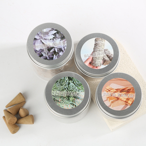 Encens en cônes parfumés à refoulement en sauge blanche naturelle, palo santo et bois de santal sang de dragon pour brûleur cascade d'encens - Product Image 5