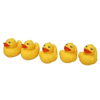 Mini canards en PVC 5 pièces multicolores, jouets de bain pour bébé, jouets aquatiques d'été, jouets sonores flottants, divertissement de bain, fonction de pulvérisation par pression, MY TOYS, unisexe