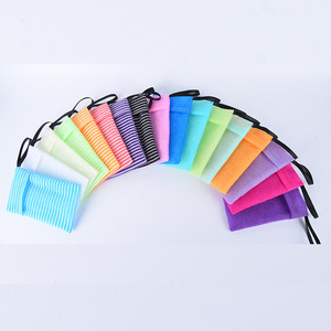 Pink Exfoliating Soap Bag Pouch Net Mesh Bag For Soap