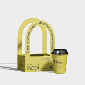 Support à café individuel personnalisé pour emporter |   Boîte à cupcakes en papier écologique |   Boîte d'emballage personnalisée pour gâteau en forme de beignet et macaron - Product Image 1
