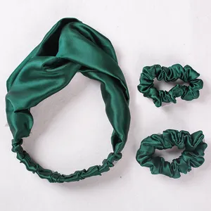 Fashion Baru Multi Warna Wanita Sutra Satin Scrunchies Aksesoris Pita Rambut Elastis Ikat Rambut