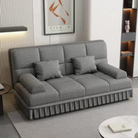 Canapé-lit compact inclinable pliable en velours convertible pour appartement locatif, salon, capacité double assise