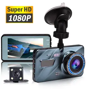 4 inch ống kính kép xe hộp đen Dash Cam đầy đủ HD 1080P Góc rộng Dashcam phía trước và phía sau DVR video lái xe ghi âm xe máy ảnh