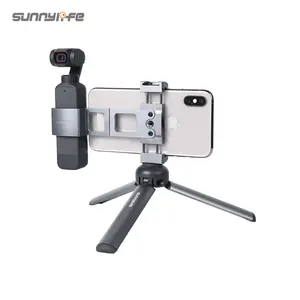 Sunnylife Hợp Kim Nhôm Kim Loại Điện Thoại Thông Minh Kẹp Có Thể Gập Lại Camera Mount Chủ Cho POCKET 2/OSMO POCKET