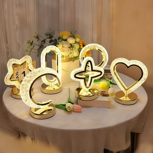 Restaurante recargable Color cristal mesa escritorio lámpara iluminación Usb Hotel lujo decoración moderna - Product Image 1