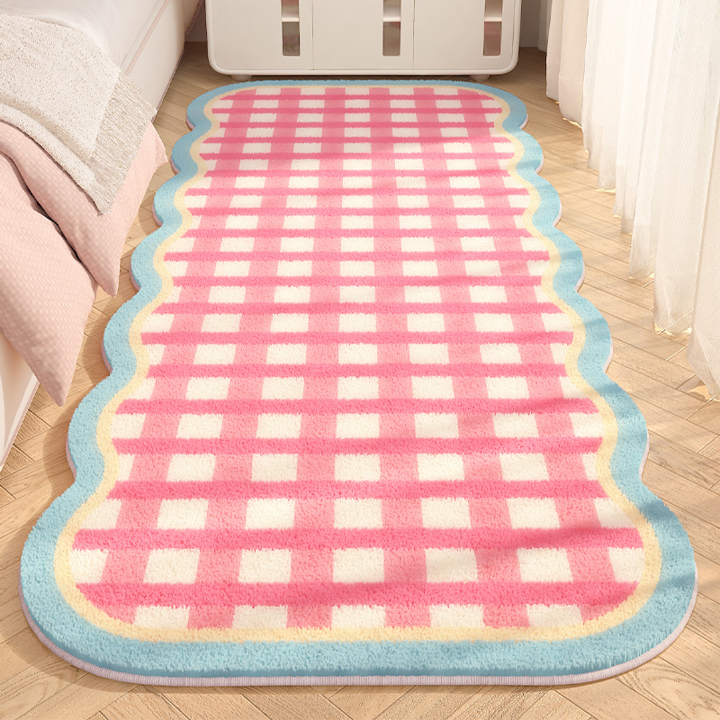 Pink grid blue border