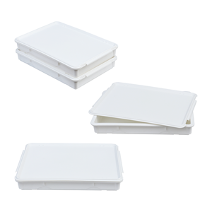 JOIN Plateau à pâte à pizza en <span class=keywords><strong>plastique</strong></span> empilable de qualité alimentaire Plateaux à pâte pour le stockage de biscuits à pizza Caisse à pain - Product Image 6