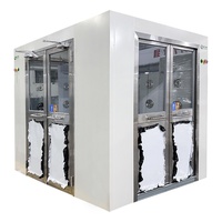 Cabine de douche à air comprimé simple/double en acier inoxydable pour usage industriel, alimentation 380V, dimensions 790x880x1925mm