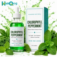 Gouttes de Chlorophylle Saveur Menthe Poivrée Hydratant Intestinal et Cutané Concentré Alcalin Améliorateur d'Eau Complément Herbal OEM