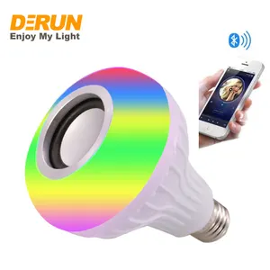 Dimmerabile 12W E27 E26 colorato RGB LED Smart Music Bulb Bombilla Inteligente Wifi smart bulb con altoparlante wireless Bluetooth