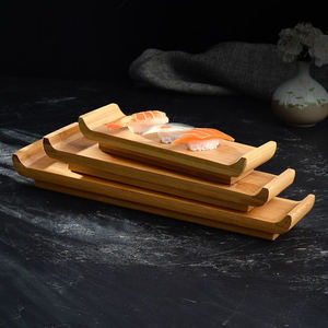 Bandeja de tablero de <span class=keywords><strong>sushi</strong></span> Bandeja decorativa Barco de <span class=keywords><strong>sushi</strong></span> de madera Sashimi Barco Bandeja de <span class=keywords><strong>sushi</strong></span> Plato de preparación de comidas Aperitivo Plato de servicio Puente <span class=keywords><strong>Su</strong></span> - Product Image 2