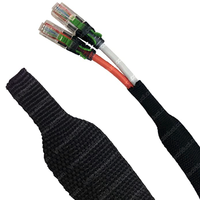 Manchon thermorétractable flexible tressé, tube thermorétractable protecteur, manchons tissés en tissu polyester thermorétractable