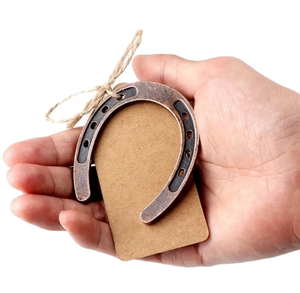 Wholesale Rustic Back to School Favors Horseshoe Paper <b>Tags</b> Metal Horse Shoe Decoration Party Accessories <b>Gift</b> Ideas - Product Image 1